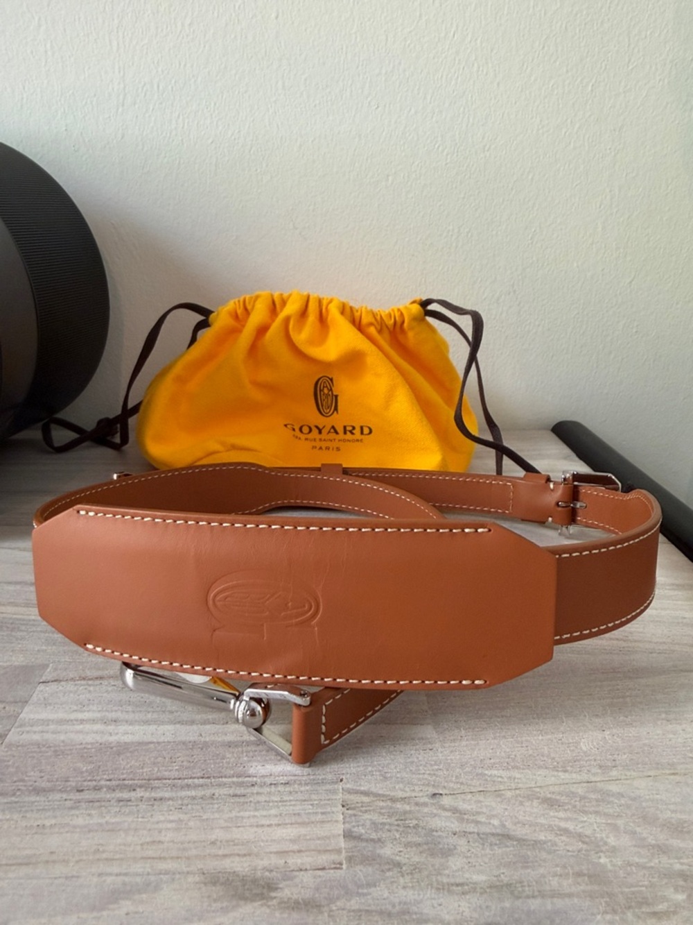 Goyard Leather Bag Strap - NEW - brown